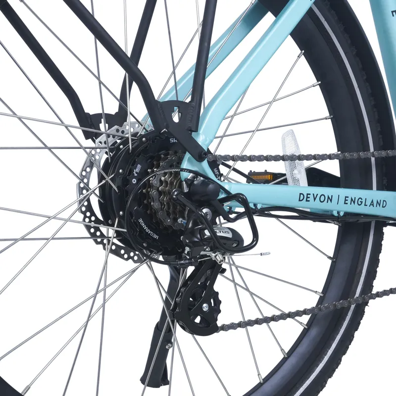 Ampere Deluxe Step Through 700c Wheel Electric Bike Blue 14Ah-8