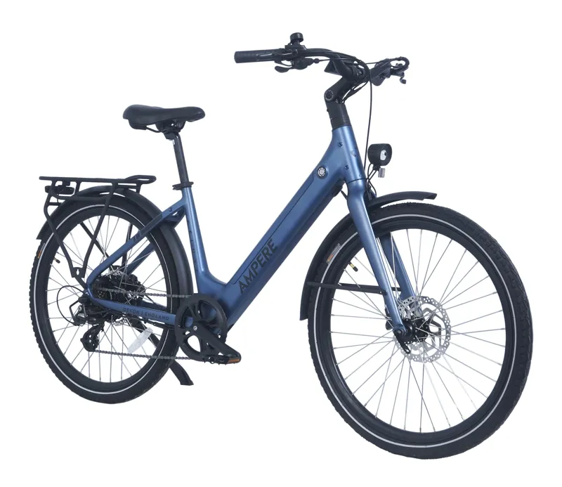 Ampere Deluxe Step Through 26 Inch Wheel Electric Bike Blue 10Ah-2