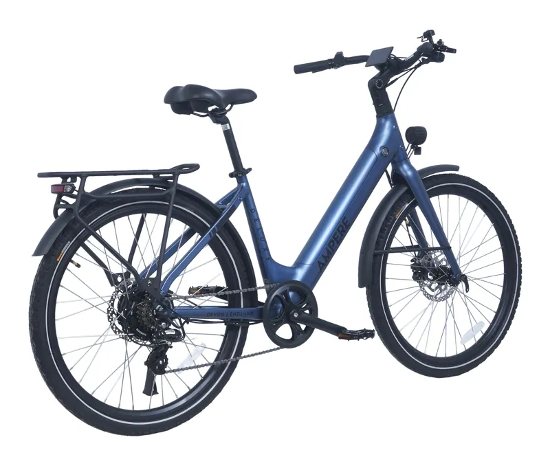 Ampere Deluxe Step Through 26 Inch Wheel Electric Bike Blue 10Ah-4