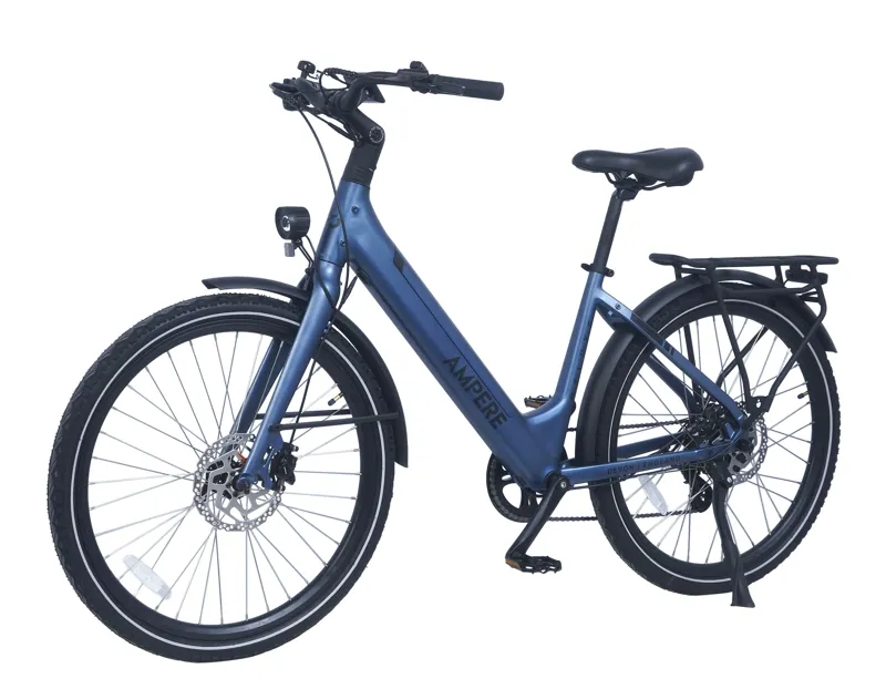 Ampere Deluxe Step Through 26 Inch Wheel Electric Bike Blue 10Ah-3