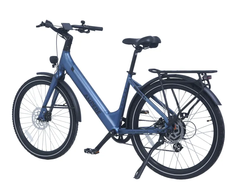 Ampere Deluxe Step Through 26 Inch Wheel Electric Bike Blue 10Ah-5