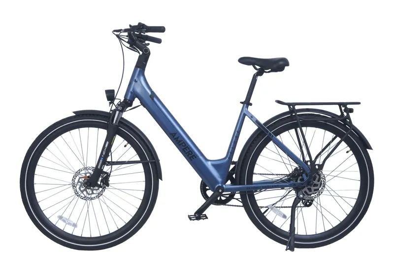 Ampere Deluxe Step Through 700c Wheel Electric Bike Blue 10Ah-1