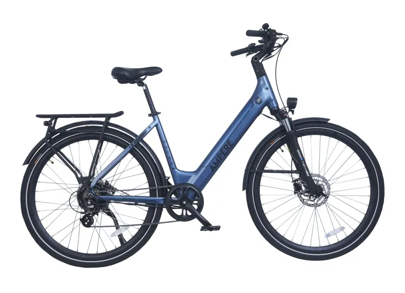 Ampere Deluxe Step Through 700c Wheel Electric Bike Blue 10Ah