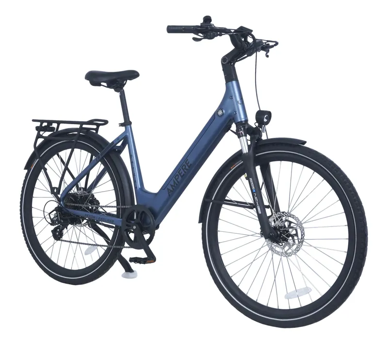 Ampere Deluxe Step Through 700c Wheel Electric Bike Blue 10Ah-2