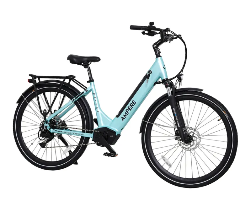 Ampere Deluxe Pro Step Through 700c Electric Bike Blue 10Ah-1