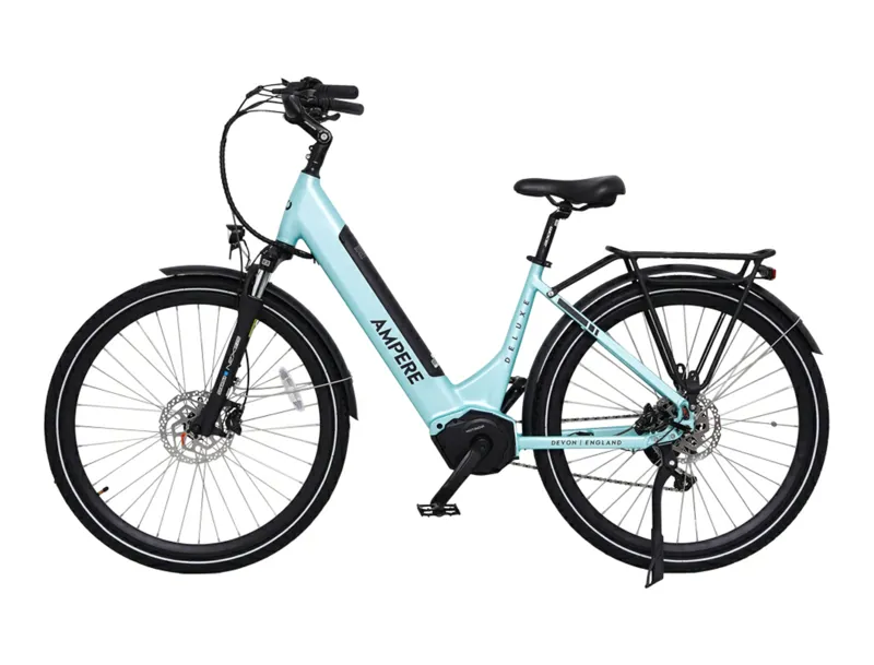 Ampere Deluxe Pro Step Through 700c Electric Bike Blue 14Ah-1
