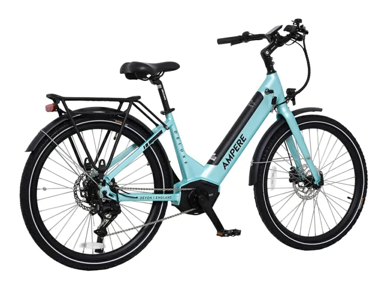 Ampere Deluxe Pro Step Through 26 Inch Wheel Electric Bike Blue 10Ah-2