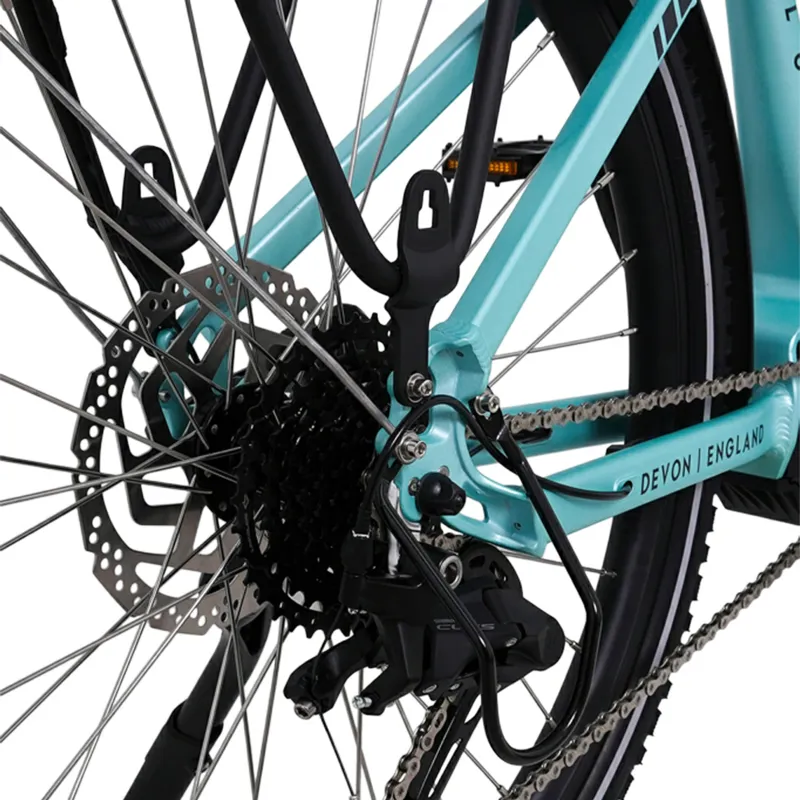 Ampere Deluxe Pro Step Through 26 Inch Wheel Electric Bike Blue 14Ah-6