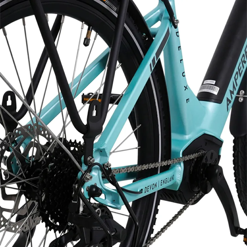 Ampere Deluxe Pro Step Through 26 Inch Wheel Electric Bike Blue 14Ah-5