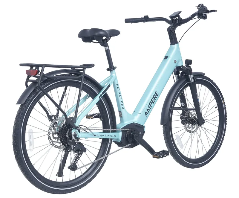 Ampere Deluxe Pro Step Through 26 Inch Wheel Electric Bike Blue 10Ah-4