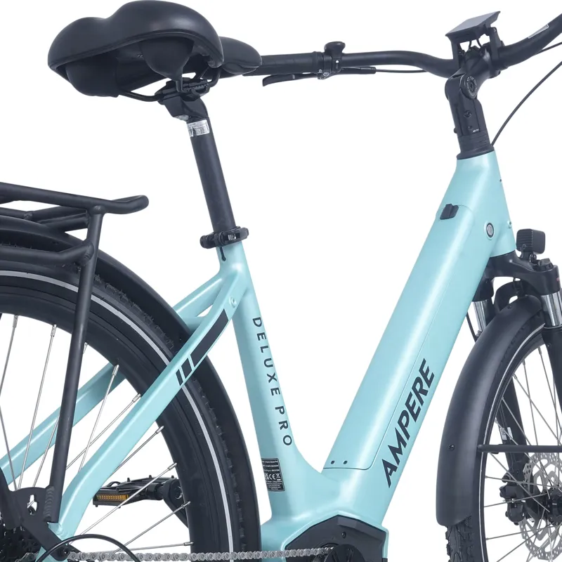 Ampere Deluxe Pro Step Through 26 Inch Wheel Electric Bike Blue 10Ah-6