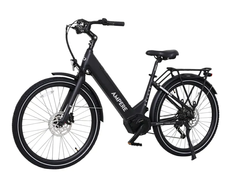 Ampere Deluxe Pro Step Through 26 Inch Wheel Electric Bike Black 10Ah-1