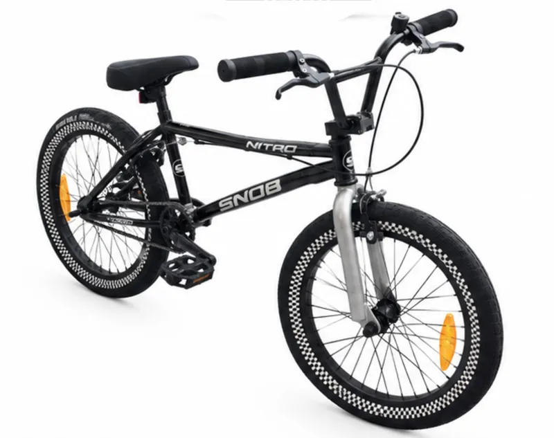 Snob Nitro 20 Inch Freestyler Black With Checker Colour Tyres-1