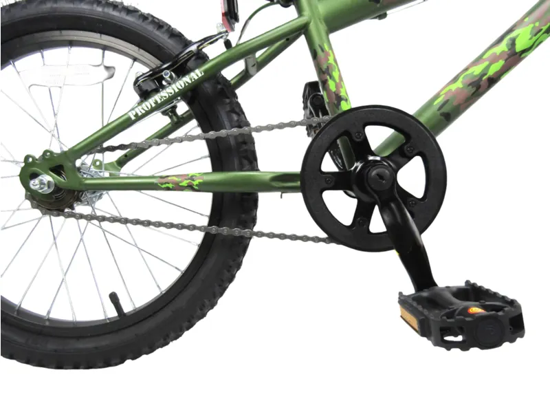 Professional Camo 18 Inch Wheel S/S Kids Bike Green-2