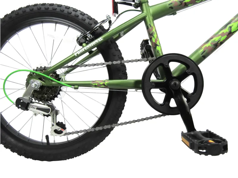 Professional Camo 18 Inch Wheel 6 Speed Bike Green-2