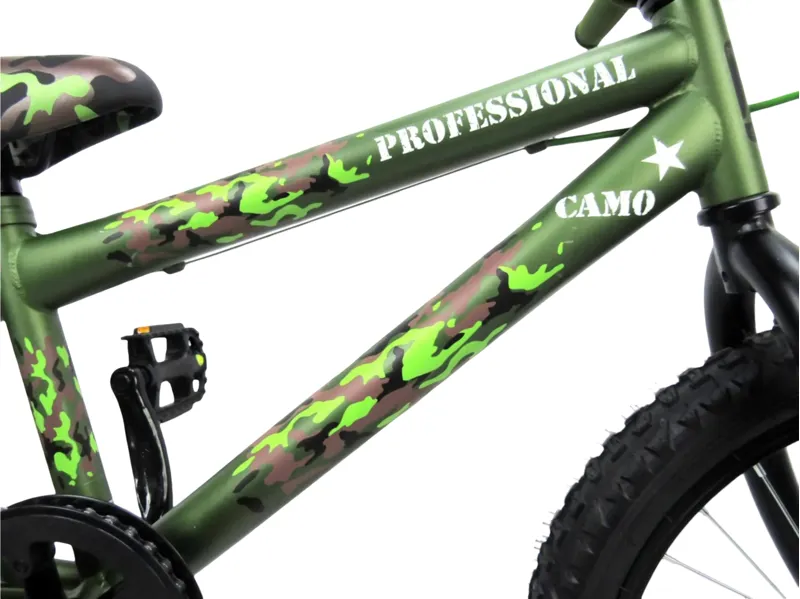 Professional Camo 18 Inch Wheel 6 Speed Bike Green-1