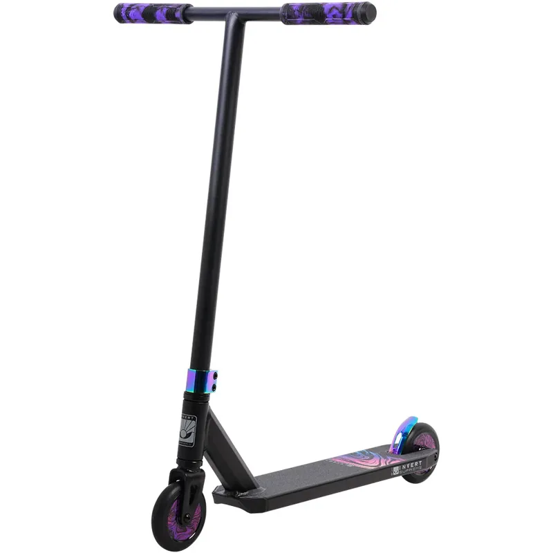 Invert Supreme 1-7-12 Stunt Scooter Black/Neon Purple-3