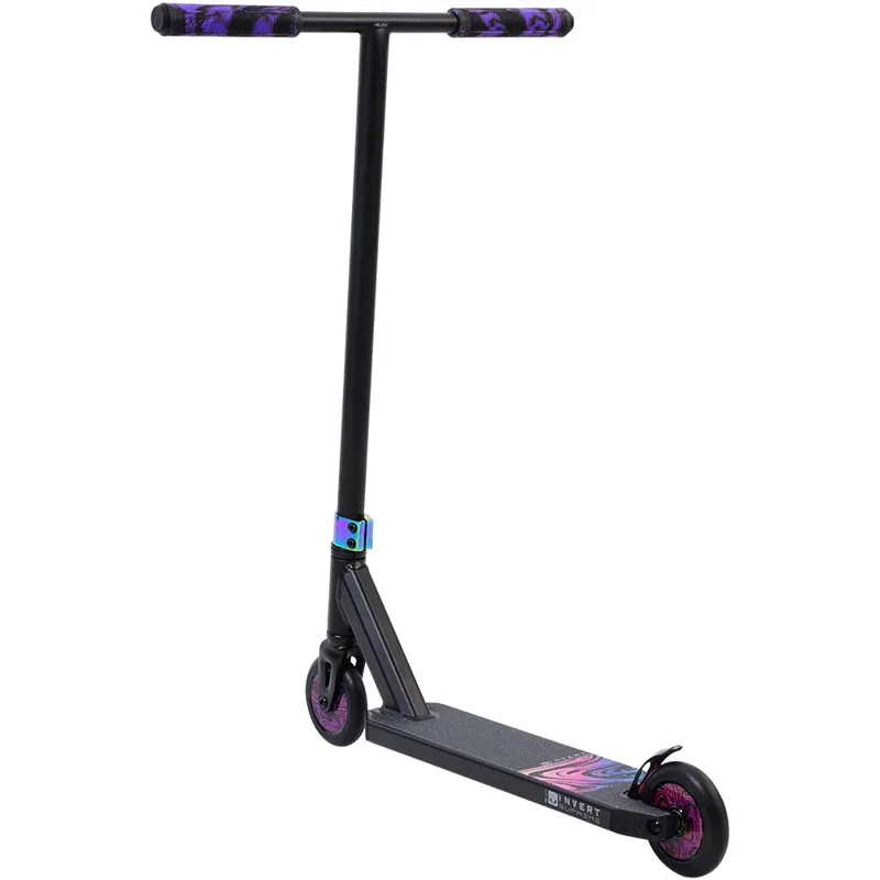 Invert Supreme 1-7-12 Stunt Scooter Black/Neon Purple-4