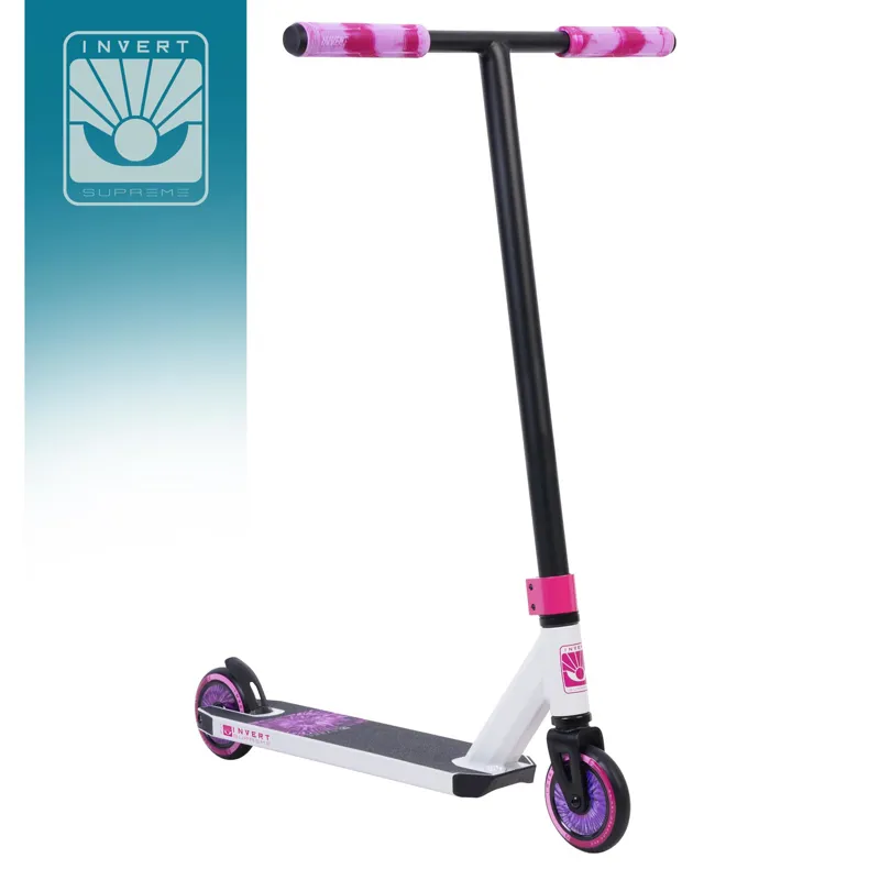 Invert Supreme 1-7-12 Stunt Scooter White/Black/Pink