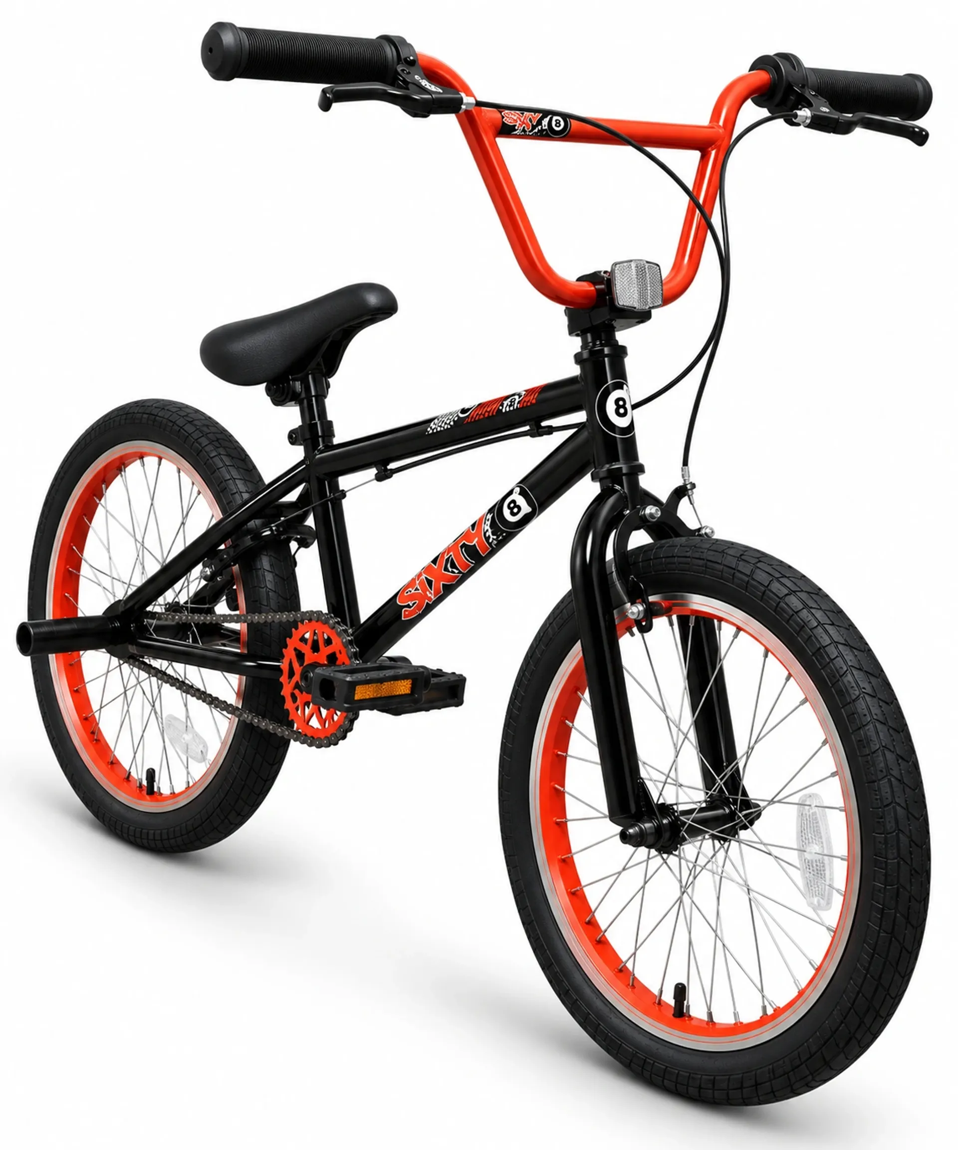キッズBMX ブラック レッドペダル Sixty 8 20 Inch Wheel BMX Bike Black/Red