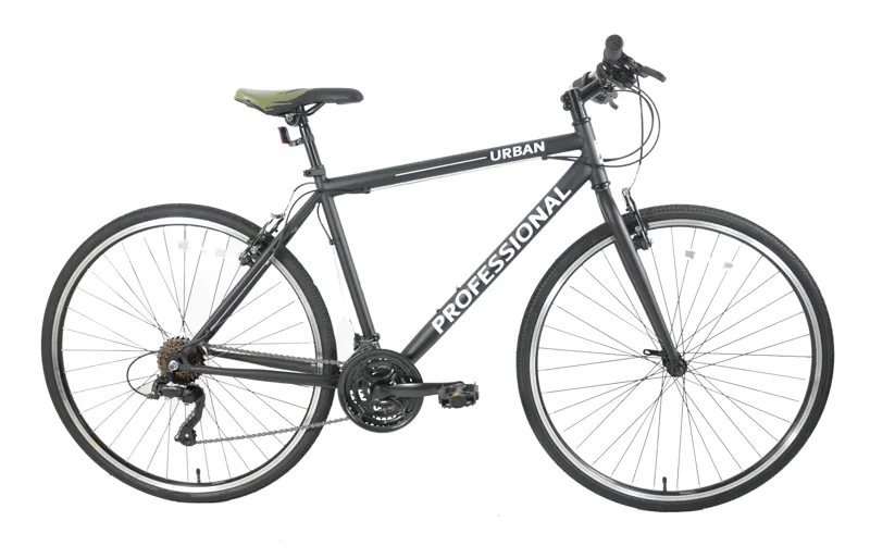 Professional Urban 700c Sports Hybrid Bike Black