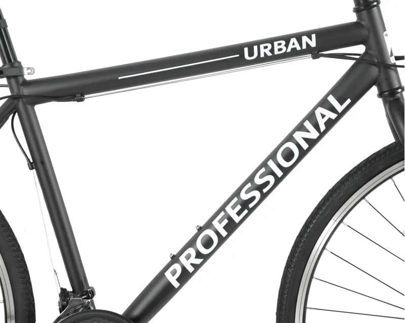 Professional Urban 700c Sports Hybrid Bike Black-2