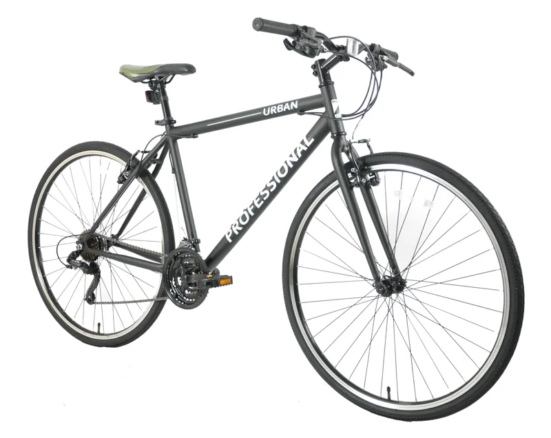 Professional Urban 700c Sports Hybrid Bike Black-1
