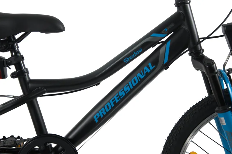 Professional Shadow 20 Inch Wheel Kids Bike Black/Blue-2