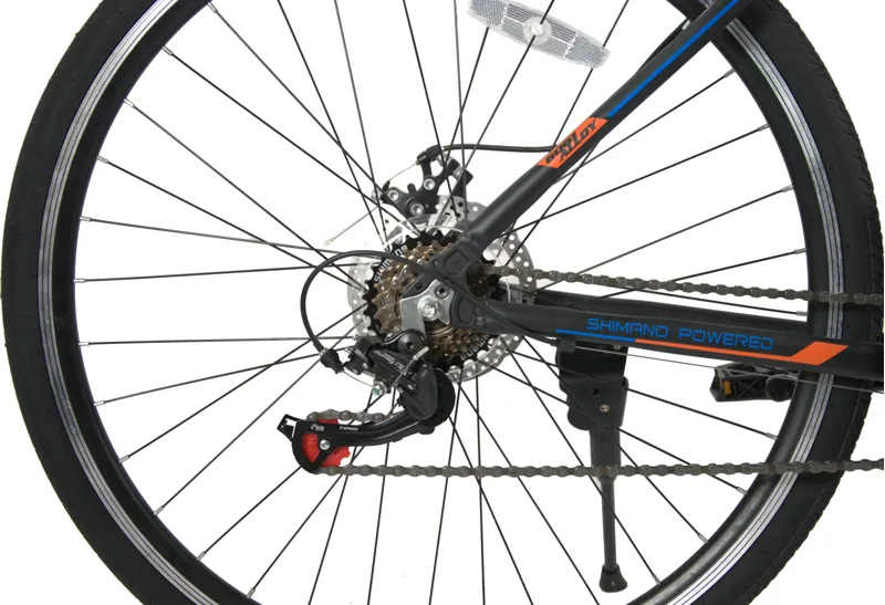 Waltx Trak 3 700c Sports Hybrid Bike Black/Orange/Blue-4