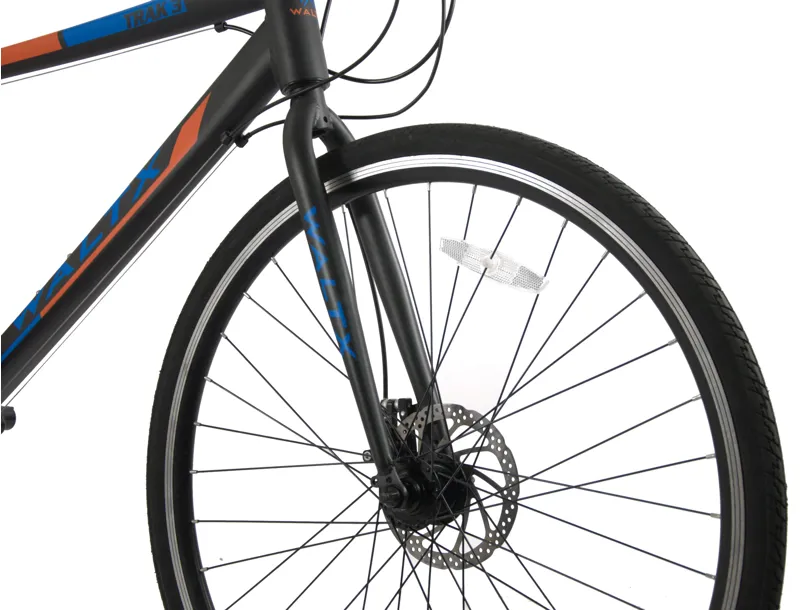 Waltx Trak 3 700c Sports Hybrid Bike Black/Orange/Blue-3