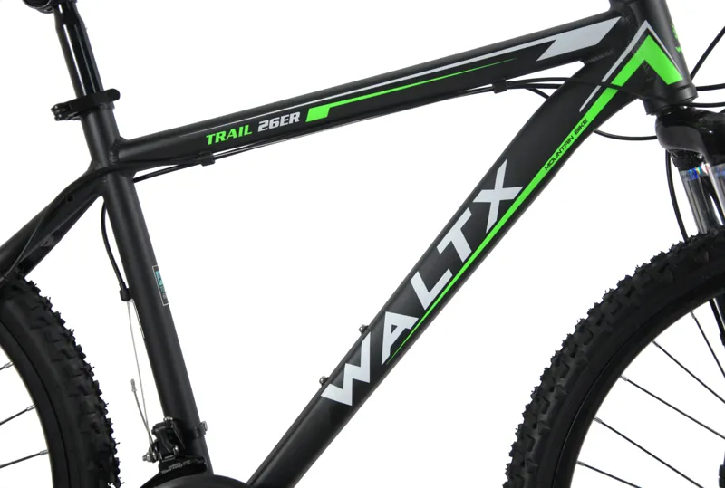 Waltx Trail 26 Inch Wheel 18 Inch Frame MTB Black/Green-2