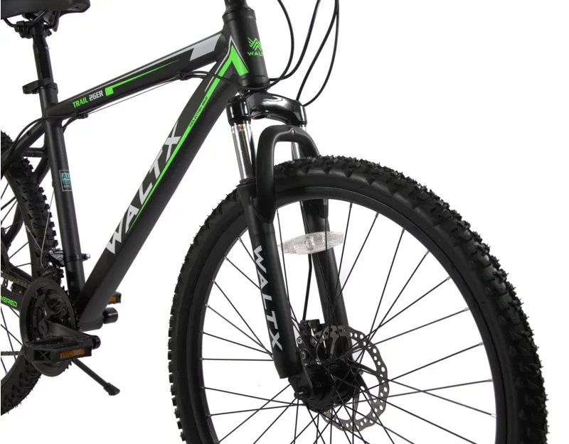 Waltx Trail 26 Inch Wheel 18 Inch Frame MTB Black/Green-3