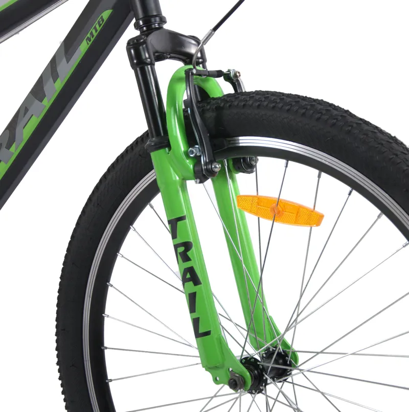 Trail 26 Inch Wheel Mountain Bike Black Green-4
