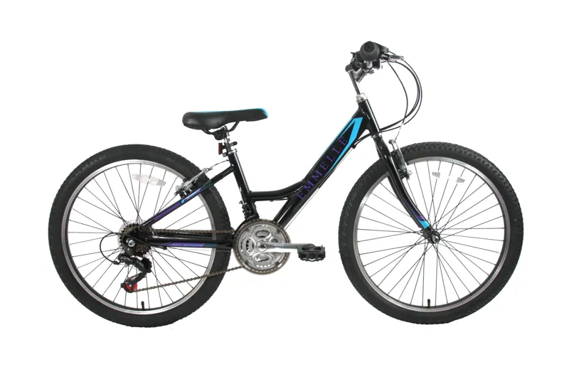 Emmelle Sea Breeze 24 Inch Wheel Kids Bike Black/Blue-1