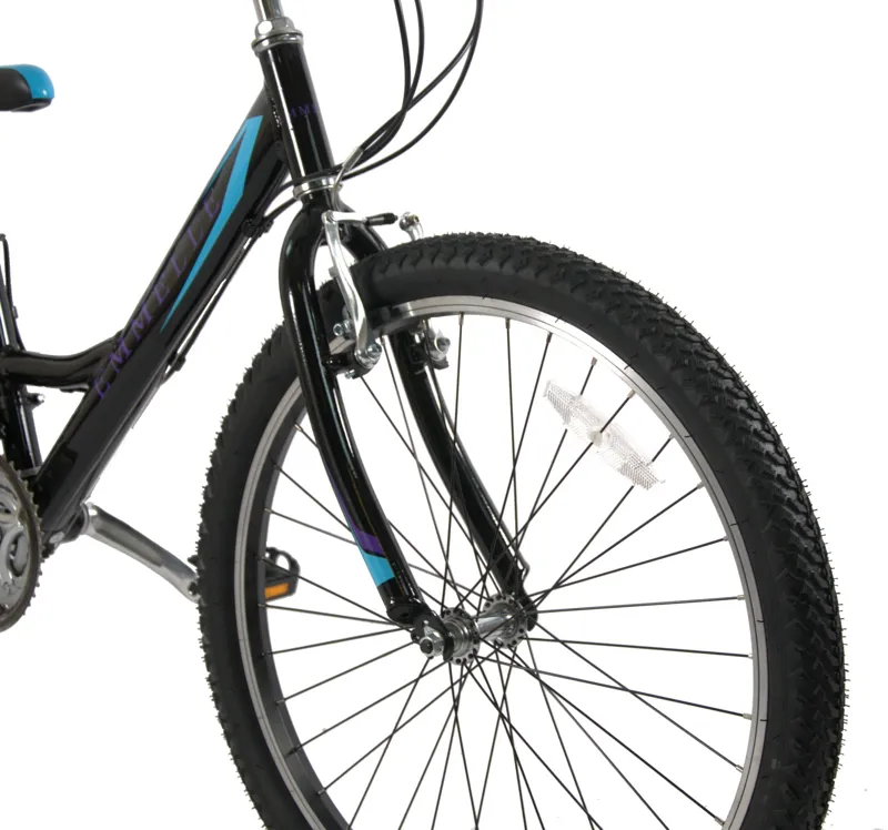 Emmelle Sea Breeze 24 Inch Wheel Kids Bike Black/Blue-3