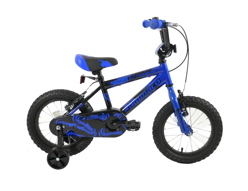 Ammaco Stormhawk 14 Inch Wheel Kids Bike Blue/Black