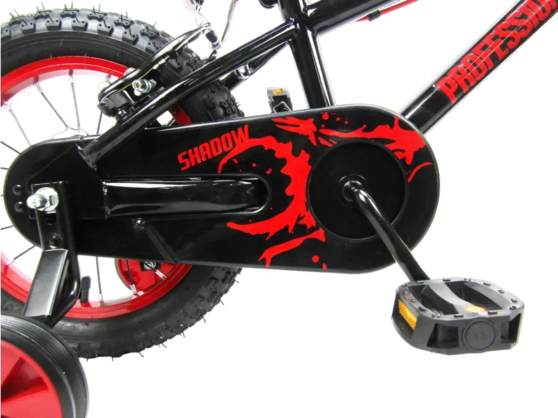 Professional Shadow 14 Inch Wheel Kids Bike Black/Red-2