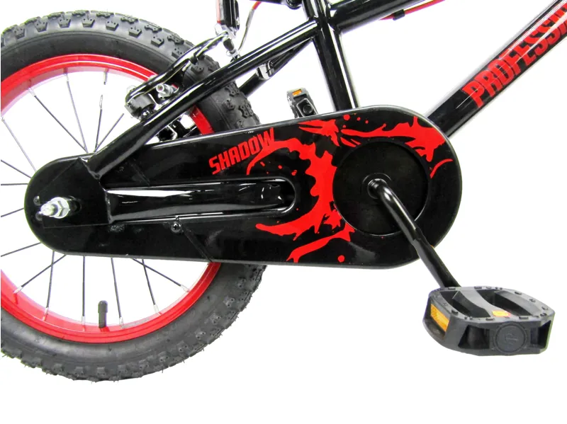 Professional Shadow 16 Inch Wheel Kids Bike Black/Red-2