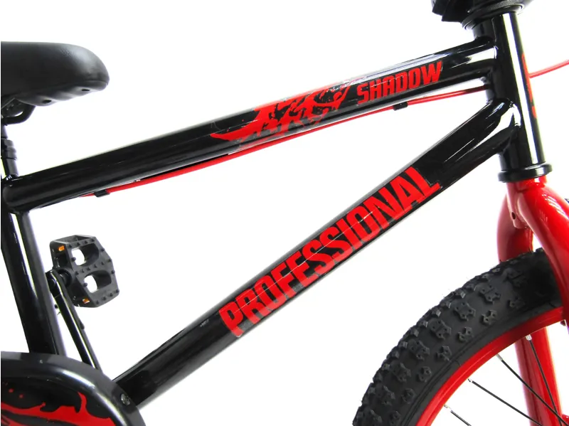 Professional Shadow 20 Inch Wheel Kids Bike Black/Red-1