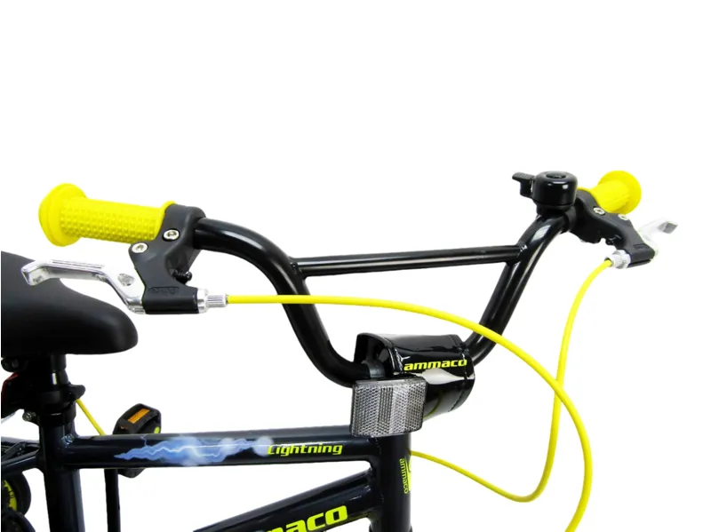 Ammaco Lightning 16 Inch Wheel Kids Bike Black/Yellow-3