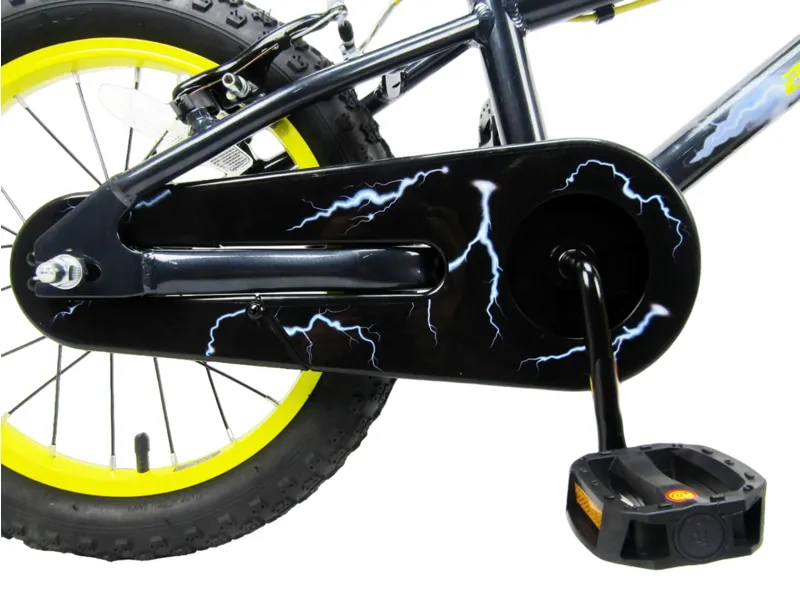 Ammaco Lightning 16 Inch Wheel Kids Bike Black/Yellow-2