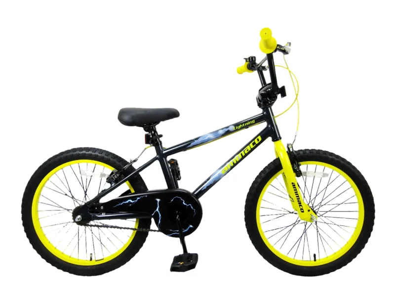 Ammaco Lightning 20 Inch Wheel Kids Bike Black/Yellow