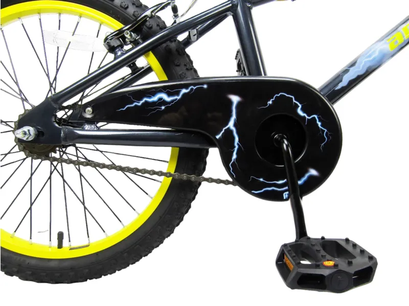 Ammaco Lightning 20 Inch Wheel Kids Bike Black/Yellow-2
