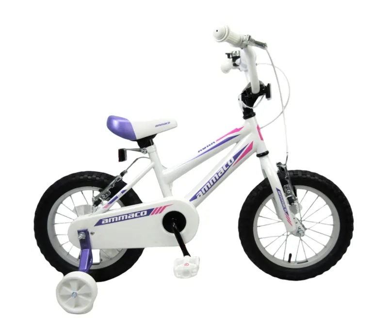 Ammaco Aura 14 Inch Wheel Kids Bike White