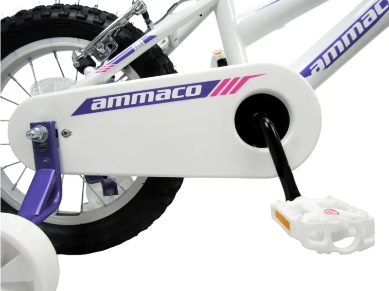 Ammaco Aura 14 Inch Wheel Kids Bike White-3
