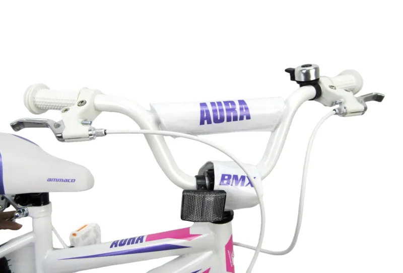 Ammaco Aura 14 Inch Wheel Kids Bike White-2