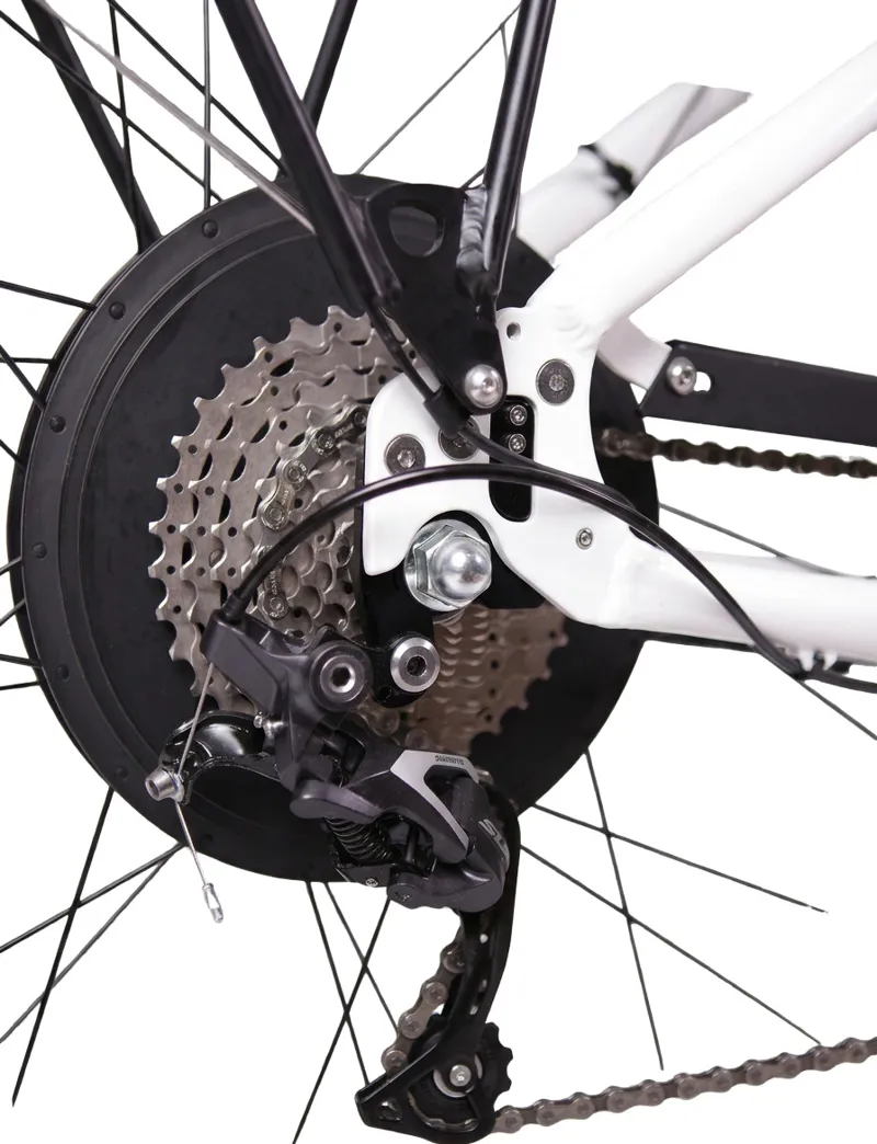 E-Flow City Pro CR-2 Electric Hybrid Bike Step-thru Pearl White 10.4Ah Battery 700c-10