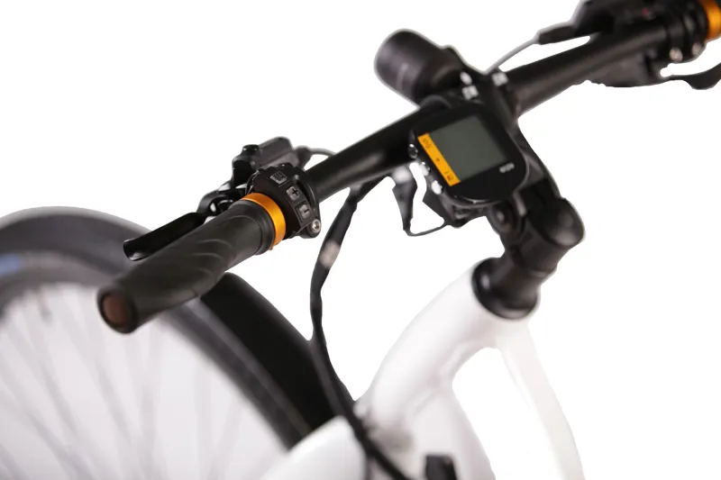 E-Flow City Pro CR-2 Electric Hybrid Bike Step-thru Pearl White 10.4Ah Battery 700c-3