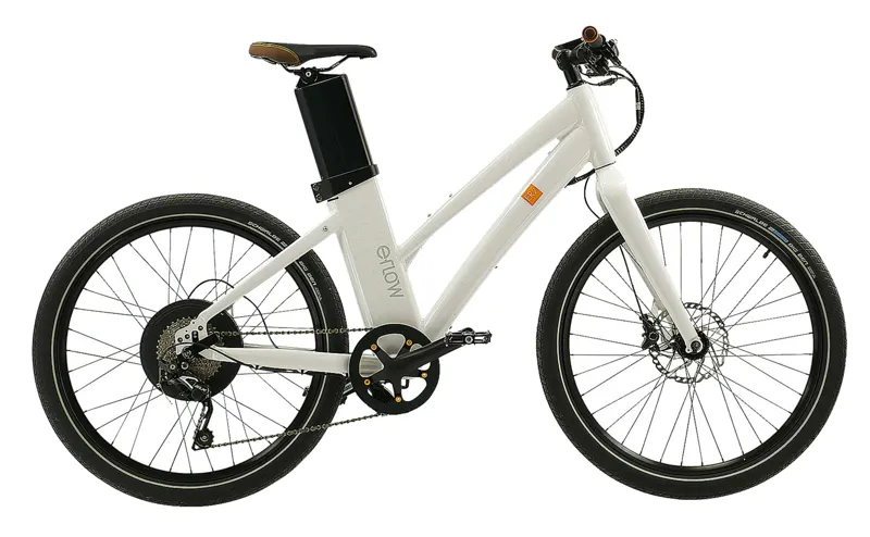 E-Flow ER2 26 Inch Wheel Electric Hybrid Bike White 8Ah Battery