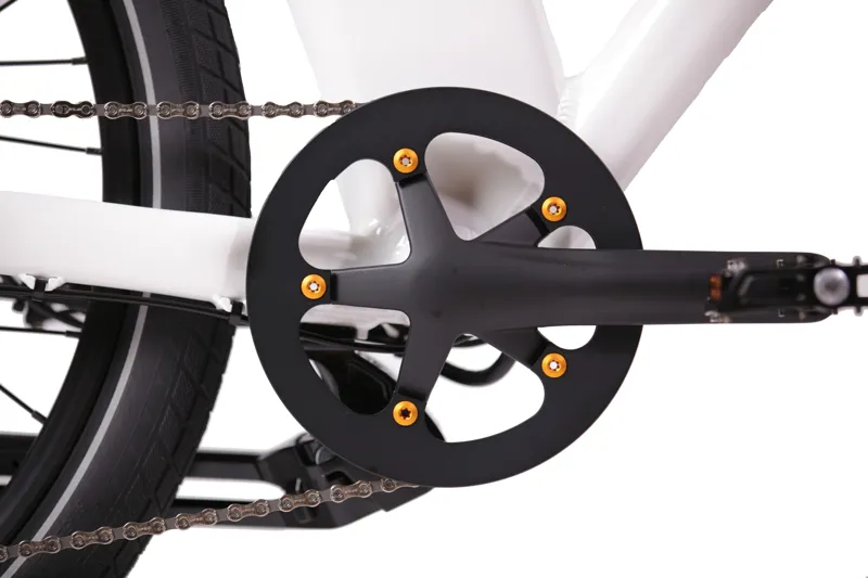 E-Flow Metro ER-2 Electric Hybrid Bike White 8Ah Battery 26 Inch Wheel -3